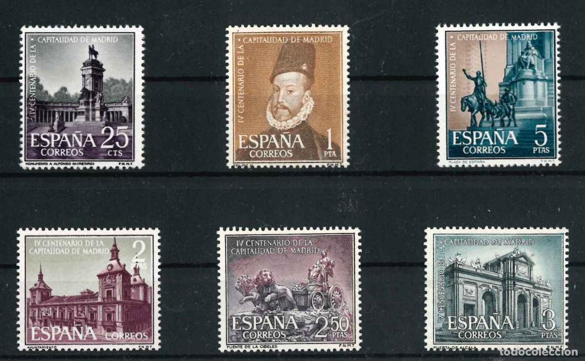 Sellos: Espa&ntilde;a 1961. Capitalidad de Madrid Edifil 1388/93** MNH R43.2