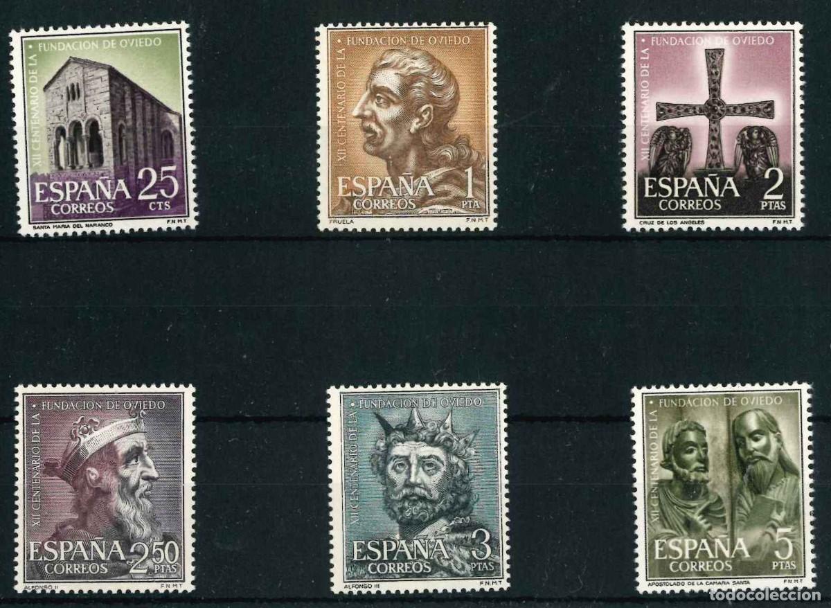 Sellos: Espa&ntilde;a 1961. Fundaci&oacute;n de Oviedo Edifil 1394/99** MNH R45.3