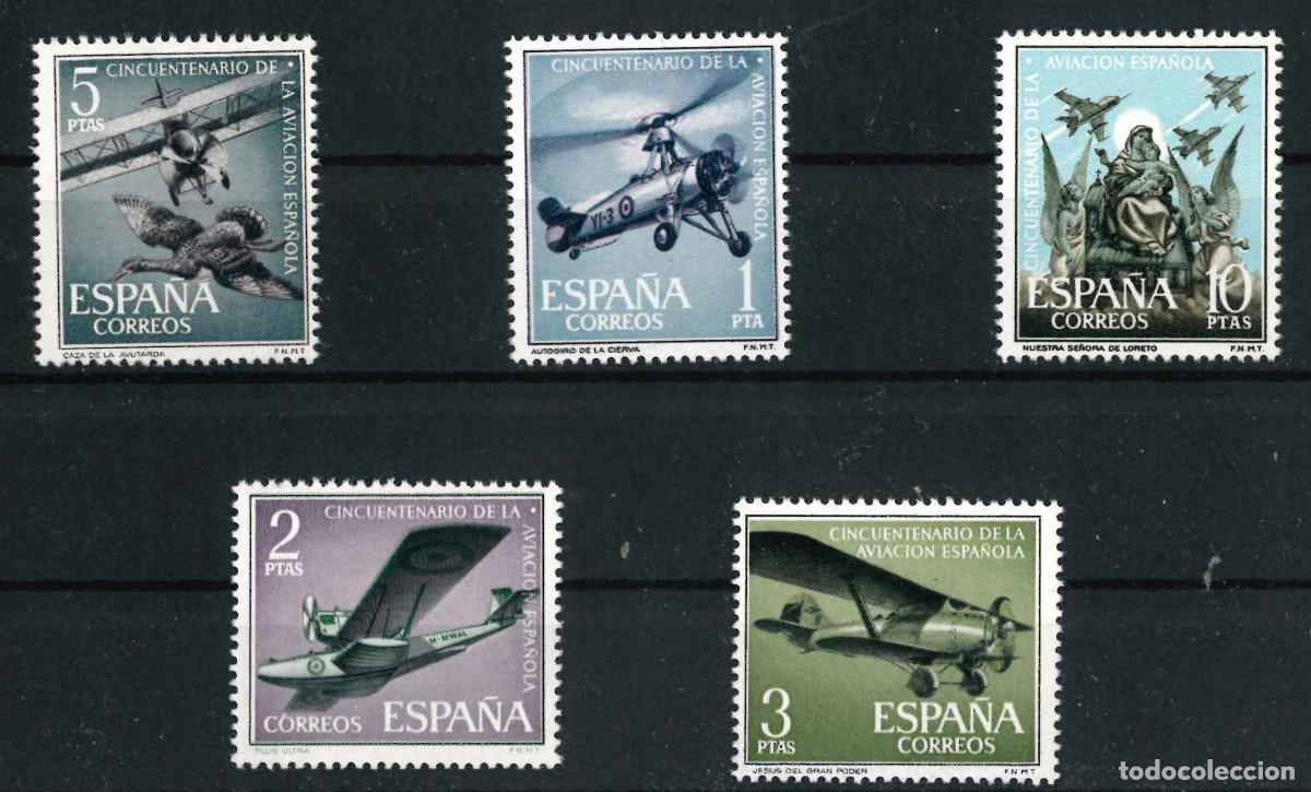 Sellos: Espa&ntilde;a 1961. Aviaci&oacute;n Espa&ntilde;ola Edifil 1401/05** MNH R46.2