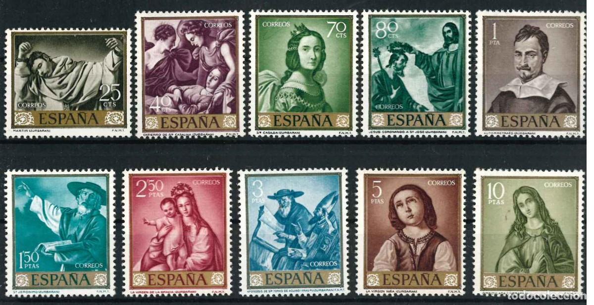 Sellos: Espa&ntilde;a 1962. Zurbar&aacute;n, Edifil 1418/27** MNH R47.2