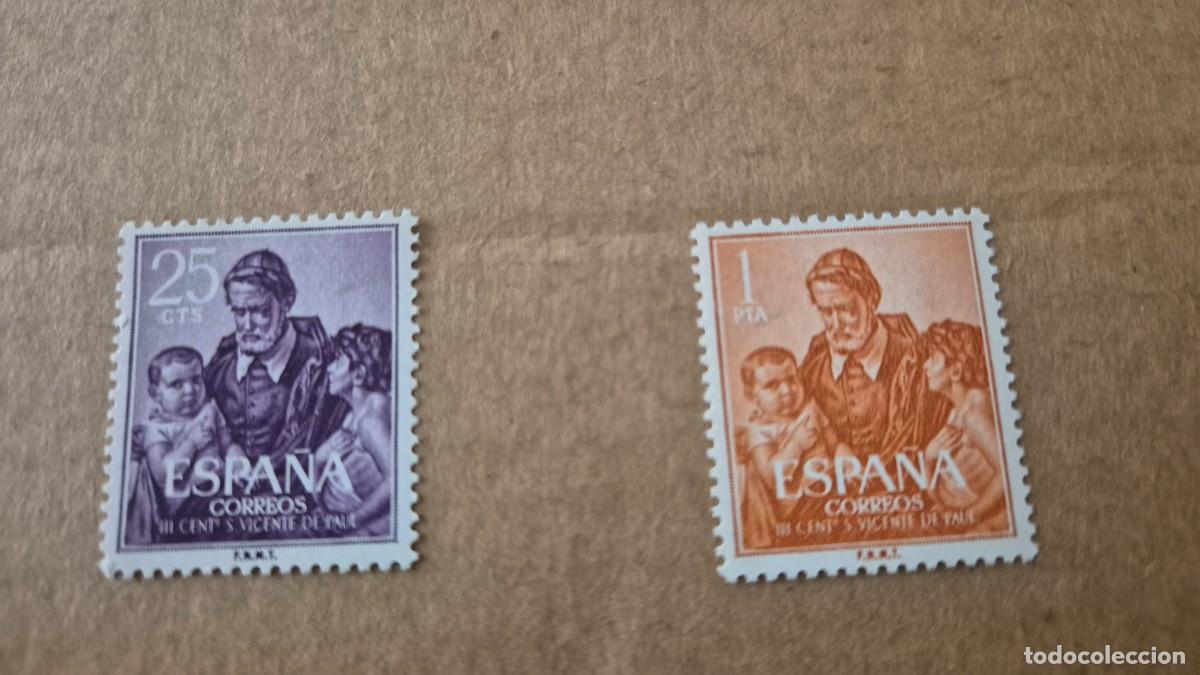 Sellos: LOTE SELLOS ESPA&Ntilde;A 1960 SAN VICENTE DE PAUL