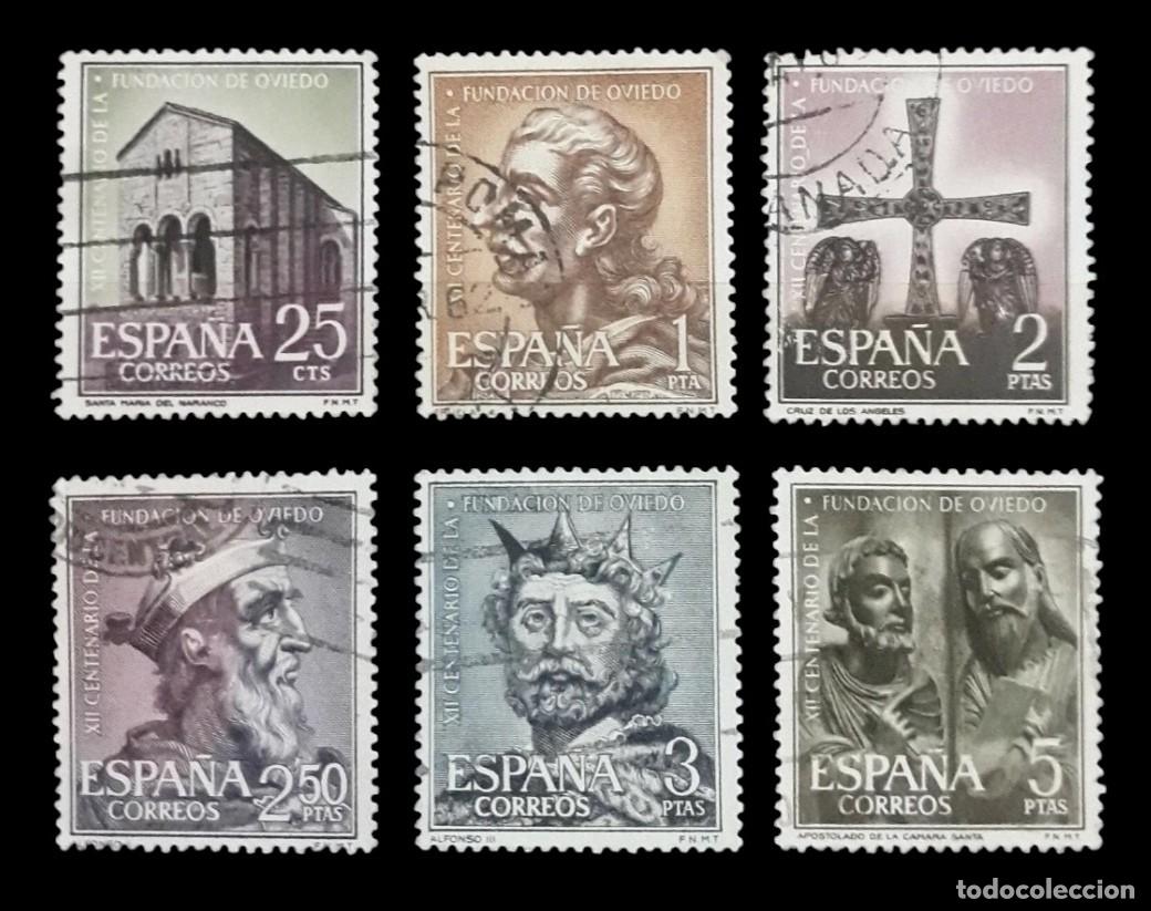 Sellos: ESPA&Ntilde;A 1961 FUNDACI&Oacute;N DE OVIEDO. SERIE COMPLETA. USADO.
