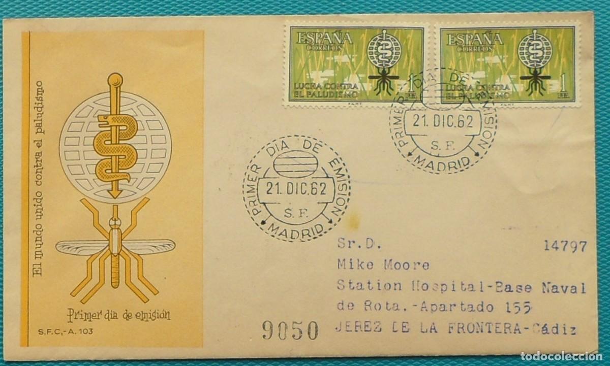 Sellos: 1962-ESPA&Ntilde;A-SPD-VER FOTO-1479-CAMPA&Ntilde;A MUNDIAL ANTIMALARIA(CIRCULADO