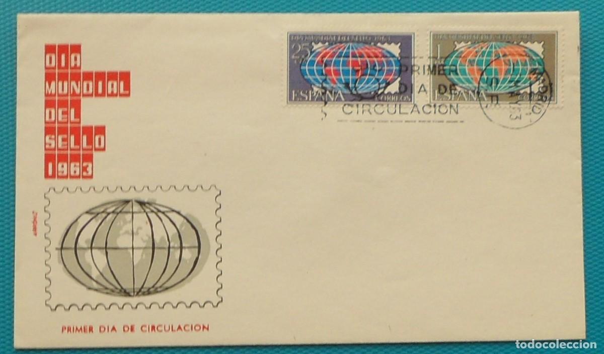 Sellos: 1963-ESPA&Ntilde;A-SPD-VER FOTO-N&ordm;1509/11-DIA MUNDIAL DEL SELLO