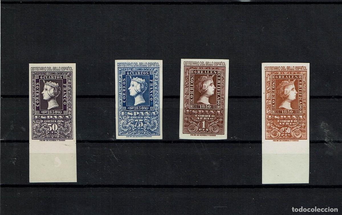 Sellos: ESPA&Ntilde;A 1950 EDIFIL 1075**LUJO/1076**/1079**/1080**LUJO