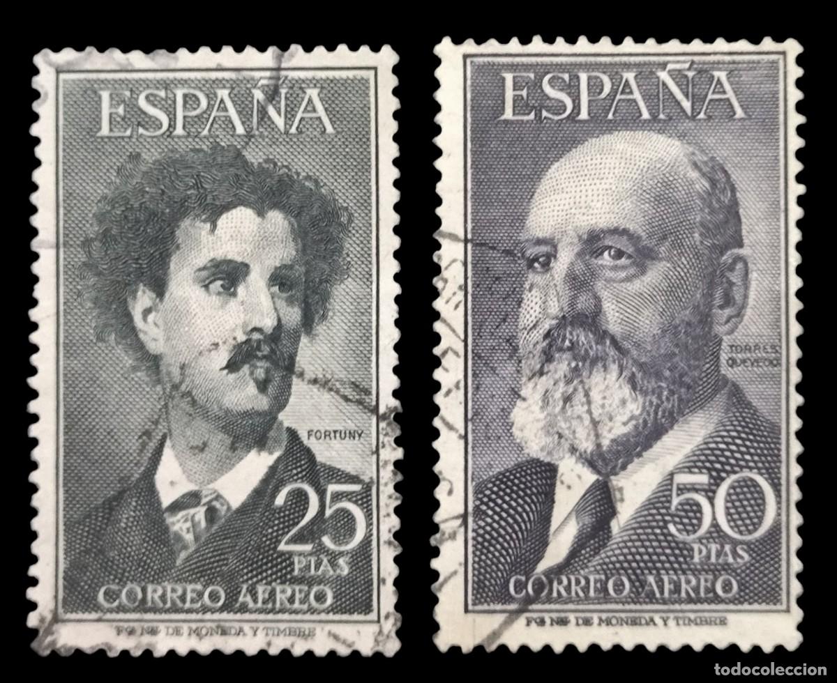 Sellos: ESPA&Ntilde;A 1955 - 1956 Fortuny y Torres. USADO.