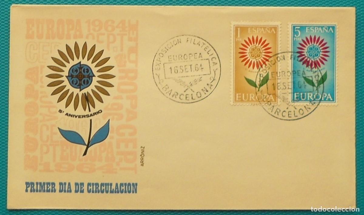 Sellos: 1964-ESPA&Ntilde;A-SPD-VER FOTO-N&ordm;1613/4-EUROPA