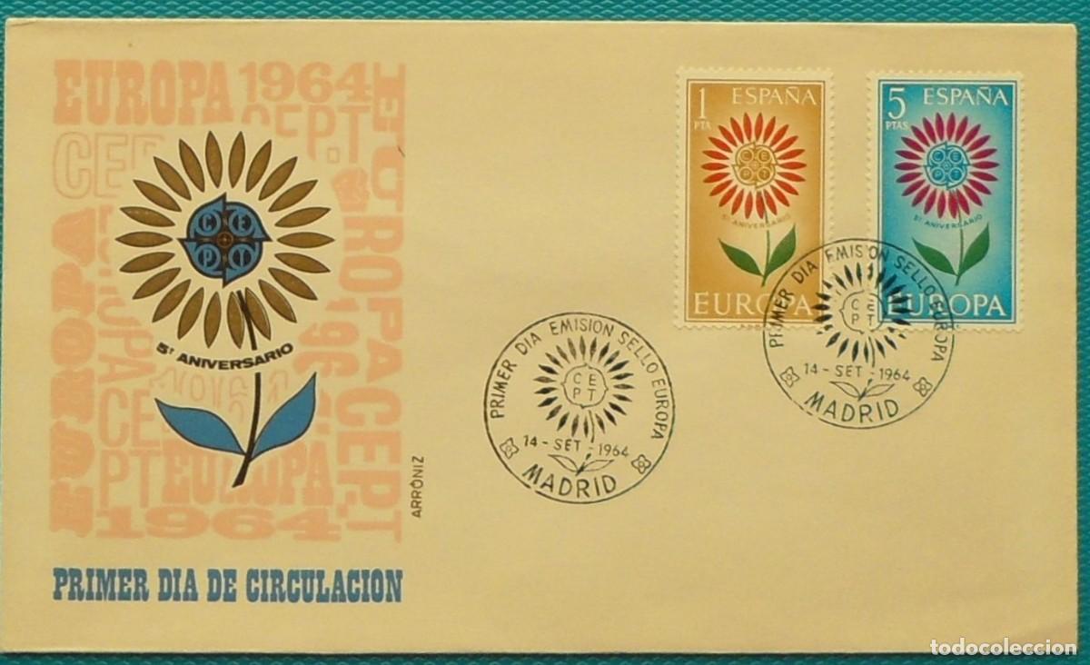 Sellos: 1964-ESPA&Ntilde;A-SPD-VER FOTO-N&ordm;1613/4-EUROPA