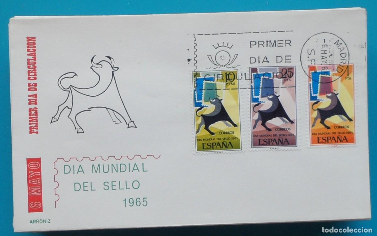 Sellos: 1965-ESPA&Ntilde;A-SPD-VER FOTO-N&ordm;1667/9-DIA MUNDIAL DEL SELLO