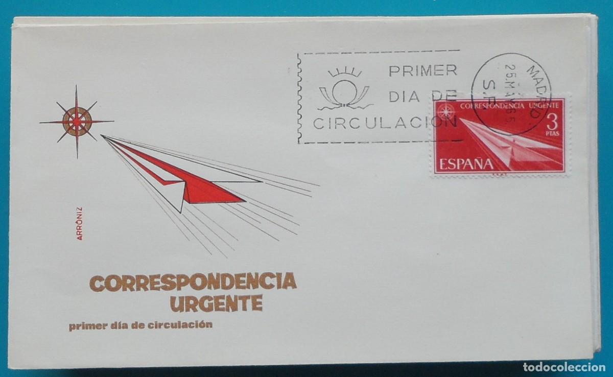 Sellos: 1965-ESPA&Ntilde;A-SPD-VER FOTO-N&ordm;1671-CORRESPONDENCIA URGENTE