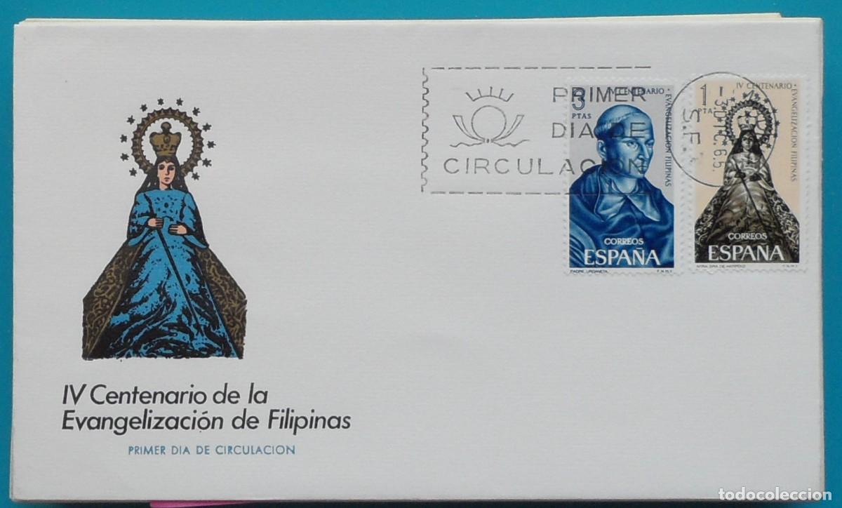 Sellos: 1965-ESPA&Ntilde;A-SPD-VER FOTO-N&ordm;1693/4-IV CENTENARIO EVANGELIZACION DE FILIPINAS
