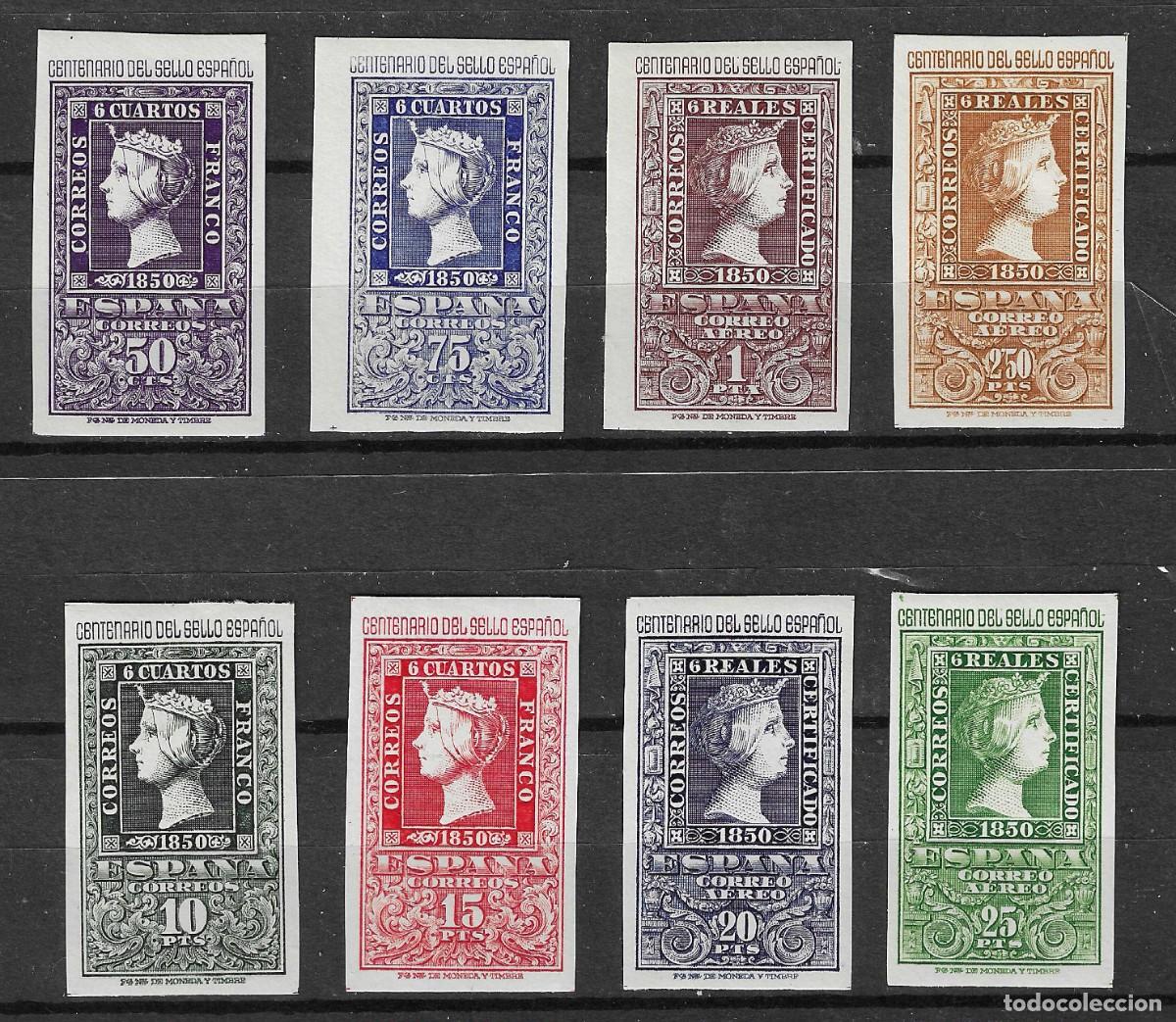 Sellos: 1950 CENTENARIO DEL SELLO EDIFIL 1075/2** SIN FIJASELLOS SIN DEFECTOS