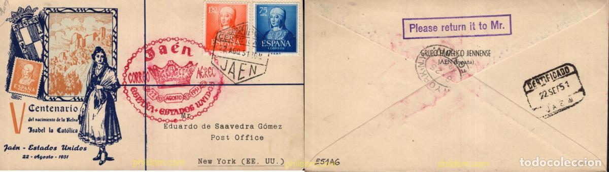 Sellos: 715729 MNH ESPA&Ntilde;A 1951 JAEN - ESPA&Ntilde;A - ESTAPS UNIDOS