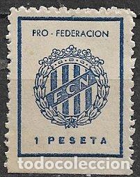 Sellos: VI&Ntilde;ETAS. Pro Federaci&oacute;n FCN Federaci&oacute;n Catalana de Nataci&oacute;n? 1 pta. azul (*)