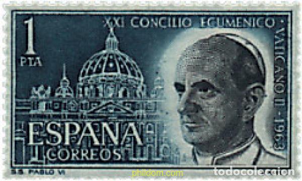 Sellos: 85607 MNH ESPA&Ntilde;A 1963 21 CONCILIO ECUMENICO DEL VATICANO