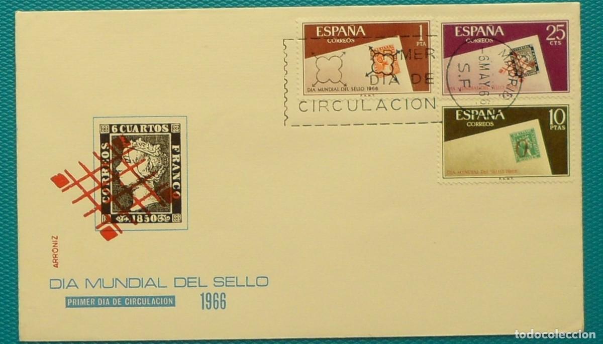 Sellos: 1966-ESPA&Ntilde;A-SPD-VER FOTO-N&ordm;1723/5-DIA MUNDIAL DEL SELLO