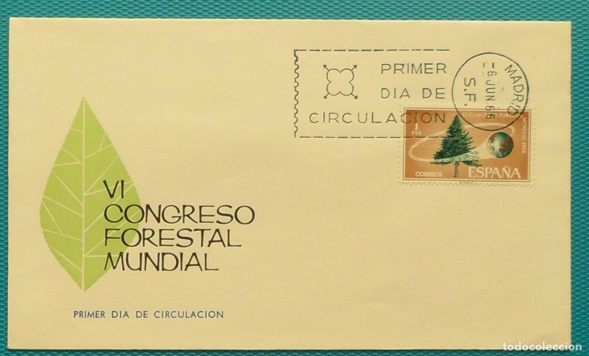 Sellos: 1966-ESPA&Ntilde;A-SPD-VER FOTO-N&ordm;1736-VI CONGRESO FORESTAL MUNDIAL