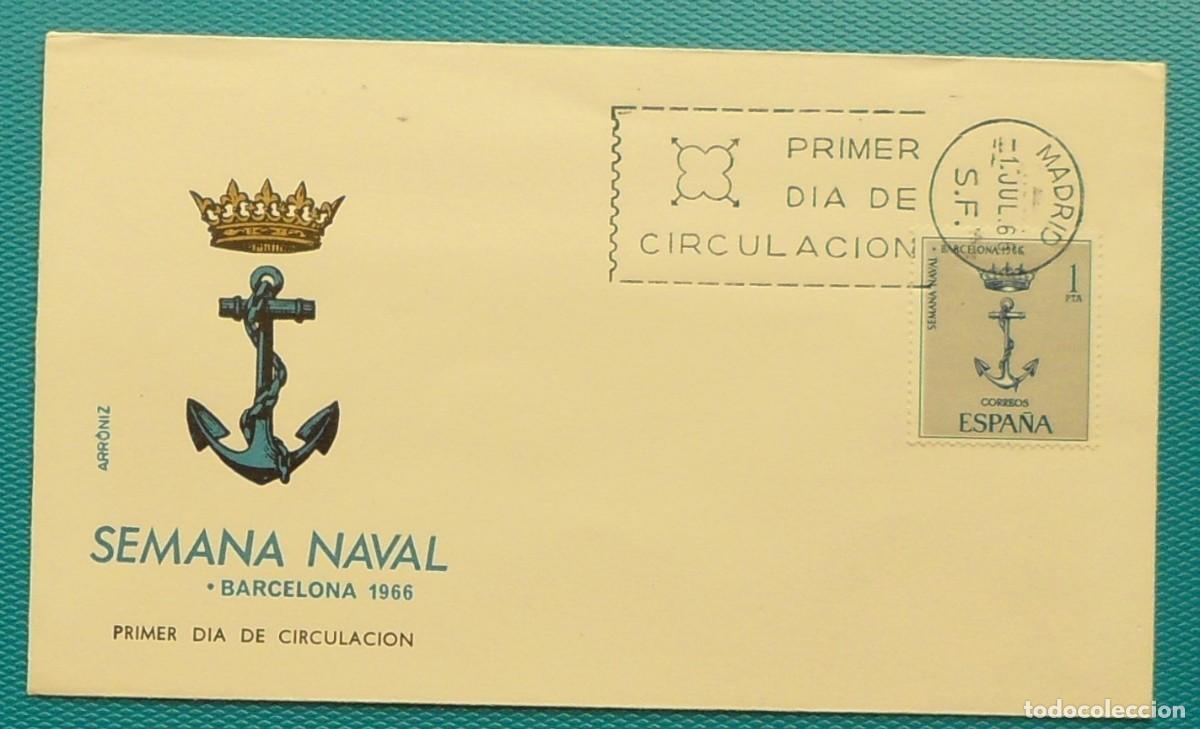 Sellos: 1966-ESPA&Ntilde;A-SPD-VER FOTO-N&ordm;1737-SEMANA NAVAL EN BARCELONA