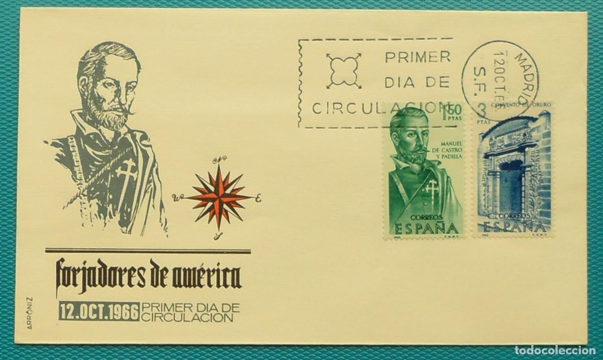 Sellos: 1966-ESPA&Ntilde;A-SPD-VER FOTO-N&ordm;1755-FORJADORES DE AMERICA