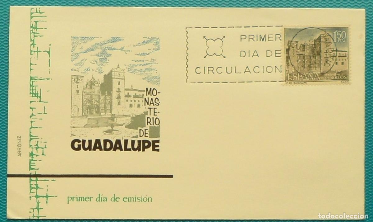 Sellos: 1966-ESPA&Ntilde;A-SPD-VER FOTO-N&ordm;1732-SERIE TURISTICA-MONASTERIO DE GUADALUPE-CACERES