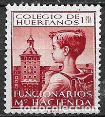 Sellos: VI&Ntilde;ETAS. Colegio de Hu&eacute;rfanos de Funcionarios de Hacienda, 1 pta. carm&iacute;n * *