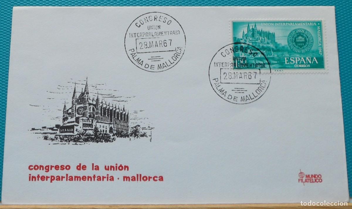 Sellos: 1967-ESPA&Ntilde;A-SPD-VER FOTO-N&ordm;1789-CONFERENCIA INTERPARLAMENTARIA EN PALMA DE MALLORCA