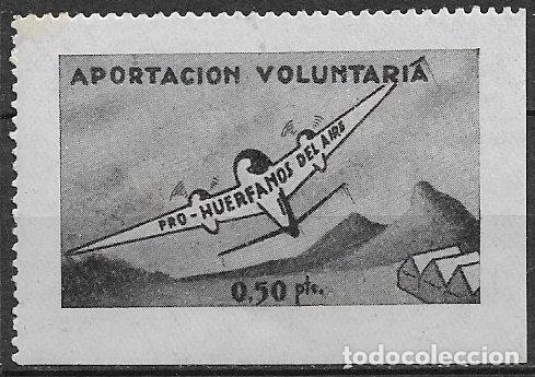 Sellos: VI&Ntilde;ETAS. Pro Hu&eacute;rfanos del aire, 50 cts. negro * *
