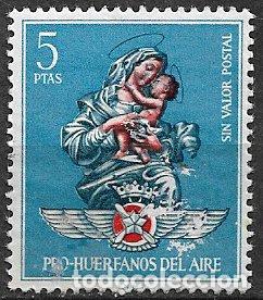 Sellos: VI&Ntilde;ETAS. Pro Hu&eacute;rfanos del aire, 5 pts. azul y rojo (*)