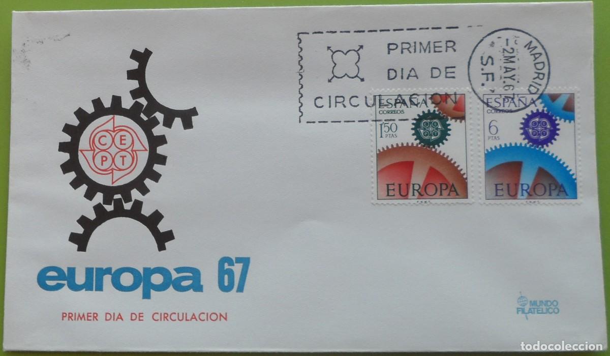 Sellos: 1967-ESPA&Ntilde;A-SPD-VER FOTO-N&ordm;1795/6-EUROPA-CEPT