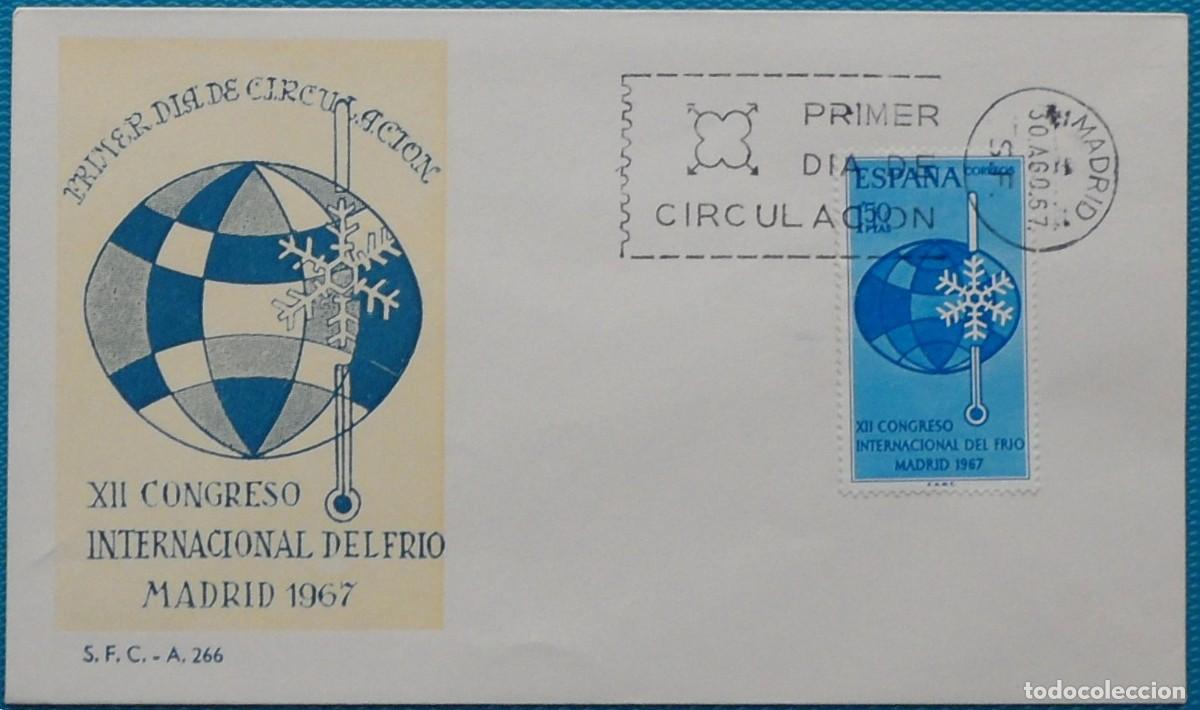Sellos: 1967-ESPA&Ntilde;A-SPD-VER FOTO-N&ordm;1817-XII CONGRESO INTERNACIONAL DEL FRIO-MADRID