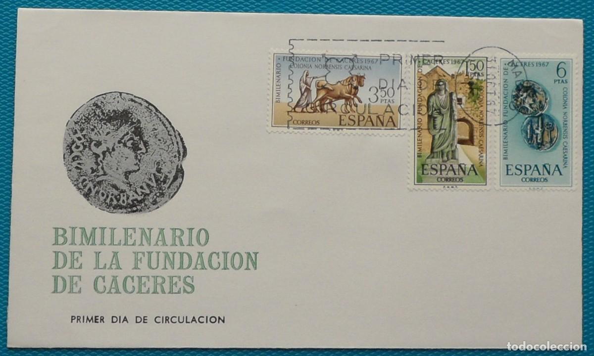 Sellos: 1967-ESPA&Ntilde;A-SPD-VER FOTO-N&ordm;1827/9-BIMILENARIO DE LA FUNDACION DE CACERES