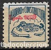 Sellos: VI&Ntilde;ETAS. Ahorro y Construcci&oacute;n, azul y rojo (*)