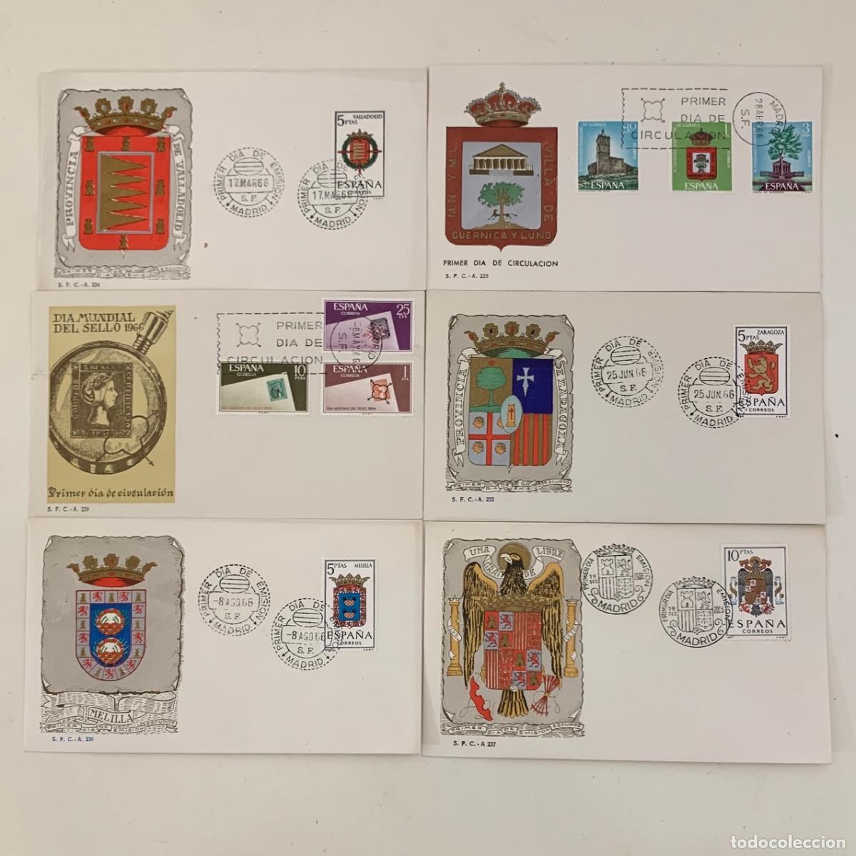 Sellos: ESPA&Ntilde;A. Lote de 76 Sobres Primer Dia