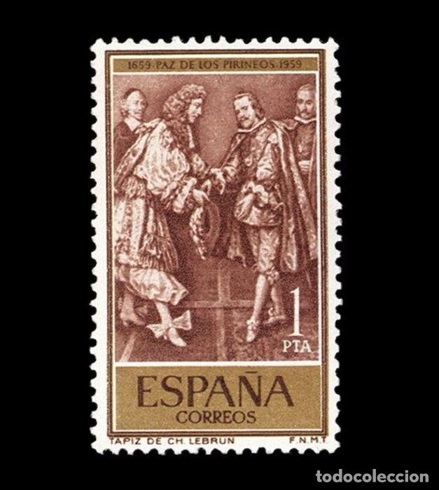 Sellos: 1v Espa&ntilde;a, 1959 | III Cent. Tratado Paz de los Pirineos | Ed: 1249 Yv: 938 Mi: 1146 MNH **