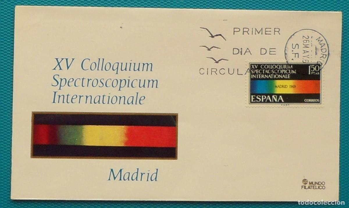 Sellos: 1969-ESPA&Ntilde;A-SPD-VER FOTO-N&ordm;1924-XV COLLOQUIUM SPECTROSCOPICUM INTERNACIONALE-MADRID