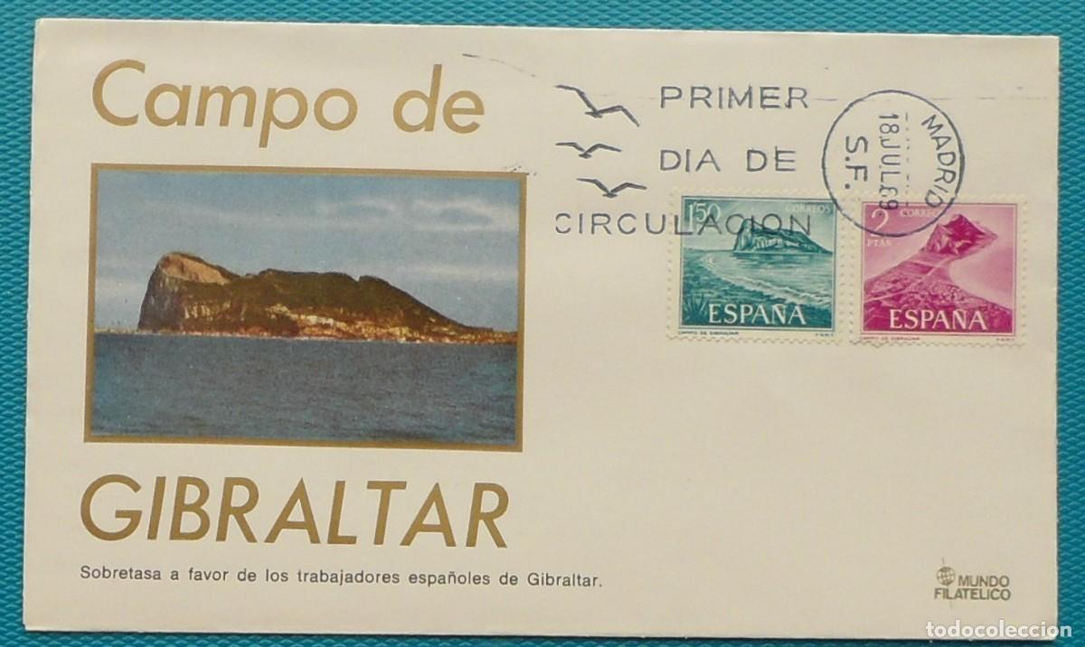 Sellos: 1969-ESPA&Ntilde;A-SPD-VER FOTO-N&ordm;1933/4-PRO TRABAJADORES ESPA&Ntilde;OLES DE GIBRALTAR