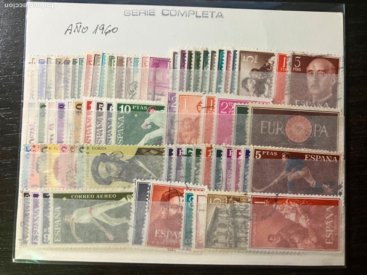 Sellos: Sellos Espa&ntilde;a - A&ntilde;o 1960 - Completo sellos usados con matasello de primera calidad