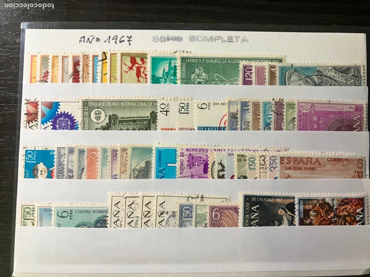 Sellos: Sellos Espa&ntilde;a - A&ntilde;o 1967 - Completo sellos usados con matasello de primera calidad