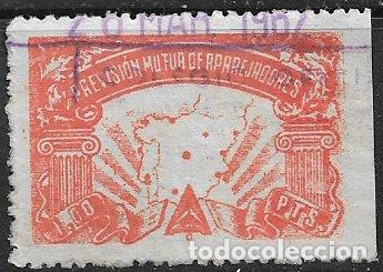 Sellos: VI&Ntilde;ETAS Mutua de Previsi&oacute;n de Aparejadores, 1 pta. naranja (o)
