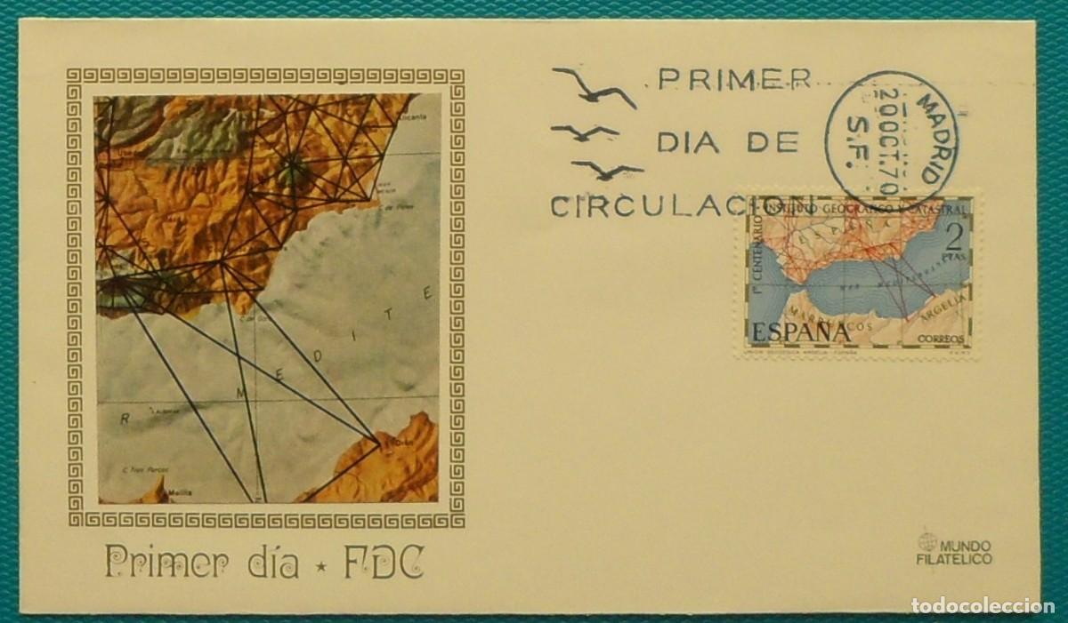 Sellos: 191970-ESPA&Ntilde;A-SPD-VER FOTO-N&ordm;2001-CENTENARIO DEL INSTITUTO GEOGRAFICO Y CATASTRAL