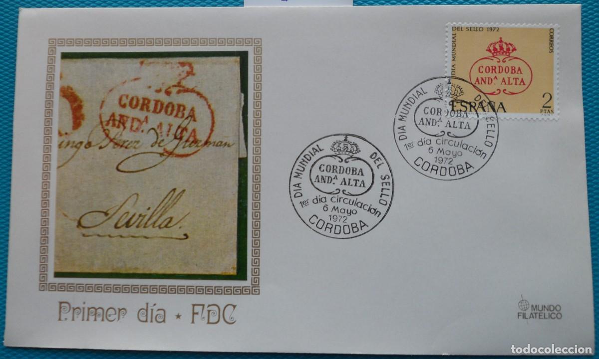 Sellos: 1972-ESPA&Ntilde;A-SPD-VER FOTO-N&ordm;2092-DIA MUNDIAL DEL SELLO-FECHA CORDOBA