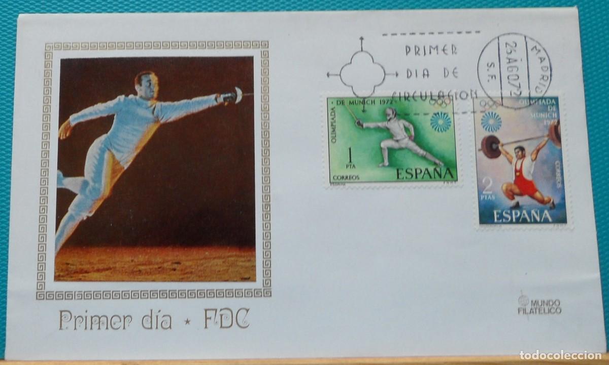 Sellos: 1972-ESPA&Ntilde;A-SPD-VER FOTO-N&ordm;2098/2101-XX JUEGOS OLIMPICOS EN MUNICH-ALEMANIA