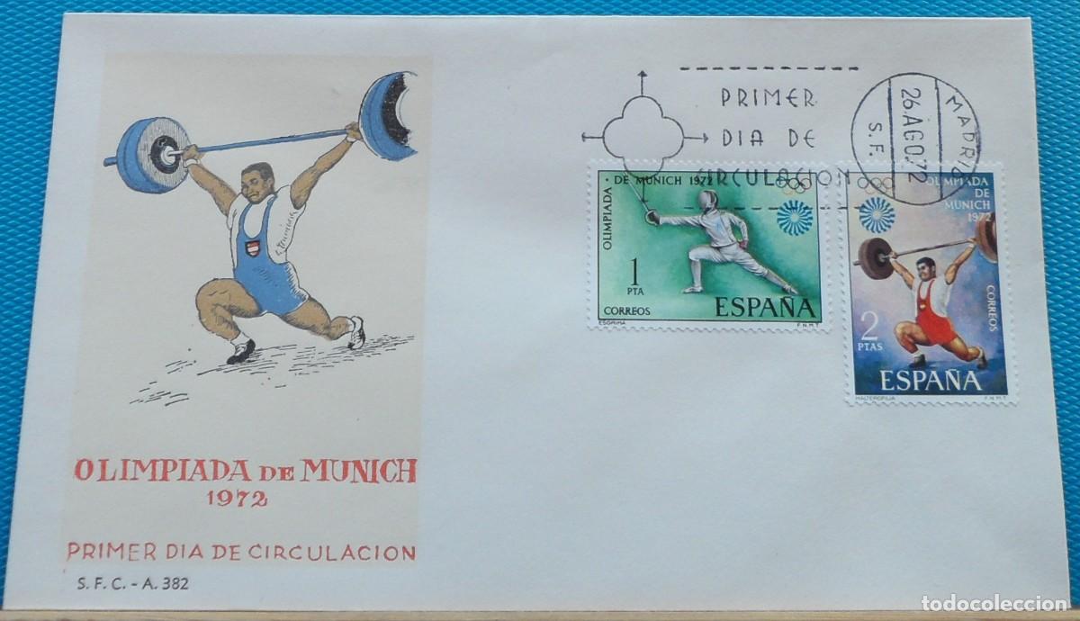 Sellos: 1972-ESPA&Ntilde;A-SPD-VER FOTO-N&ordm;2098/2101-XX JUEGOS OLIMPICOS EN MUNICH-ALEMANIA