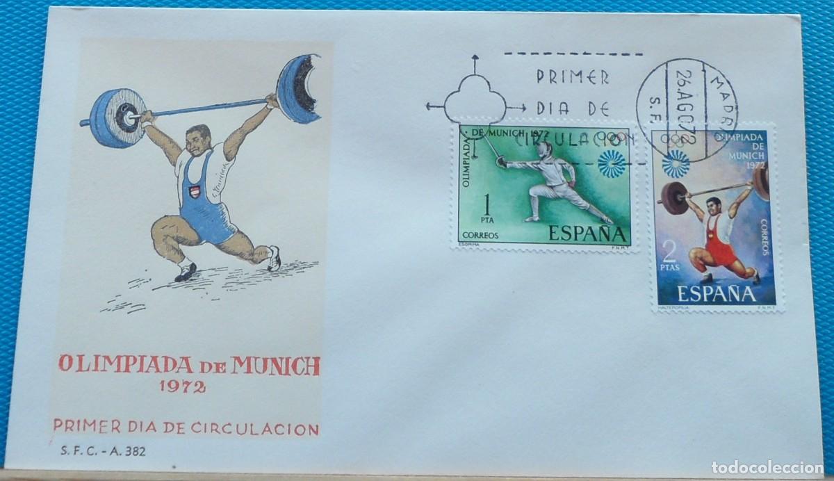 Sellos: 1972-ESPA&Ntilde;A-SPD-VER FOTO-N&ordm;2098/2101-XX JUEGOS OLIMPICOS EN MUNICH-ALEMANIA