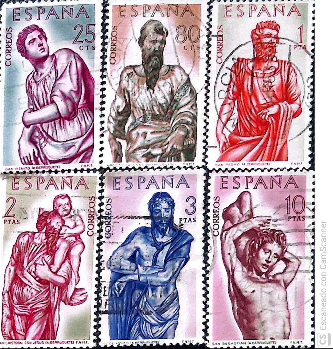 Sellos: Espa&ntilde;a. 1438/43 Alonso de Berruguete. 1962. Sellos usados y numeraci&oacute;n Edifil.