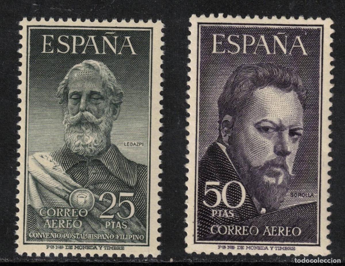Sellos: ESPA&Ntilde;A LEGAZPI Y SOROLLA ** 1124/1125 - A&Ntilde;O 1953 - MNH - LUJO