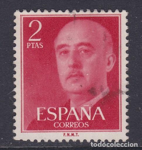 Sellos: 1955. Franco 2 pesetas rojo usado Edifil n&ordm; 1157&ordm;