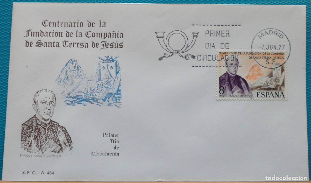 Sellos: 1977-ESPA&Ntilde;A-SPD-VER FOTO-N&ordm;2416-CENTENARIO DE LA FUNDACION DE LA COMPA&Ntilde;IA DE SANTA TERESA DE JESUS