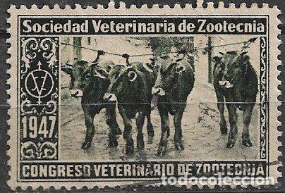 Sellos: VI&Ntilde;ETAS 1947 Sociedad Veterinaria de zootecnia. Congreso Veterinario de Zootecnia (o) vacas