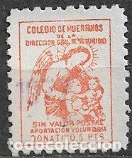 Sellos: VI&Ntilde;ETAS Direcci&oacute;n General de Seguridad, Colegio de Hu&eacute;rfanos, 5 ptas. naranja (o)